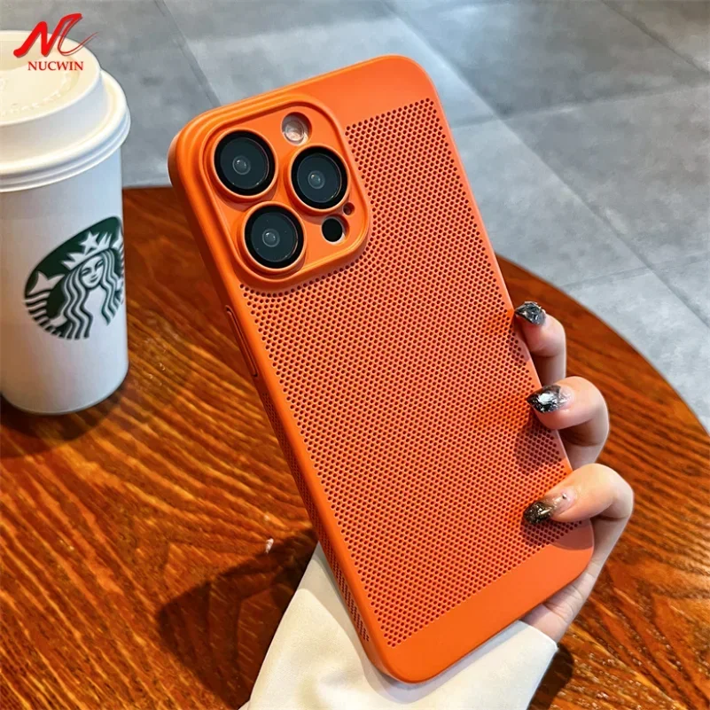 Luxusné tepelné žiarenie ultra tenké puzdro pre iPhone 11 12 13 14 15 16 pro max.