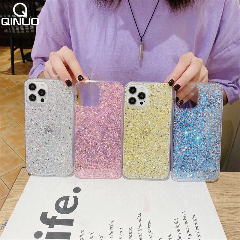 Luxusné trblietavé blingové flitre pre telefón pre iPhone 14 13 12 Mini 11 Pro Max x xr xs max SE 2022 6 6S 7 8 plus mäkký kremíkový kryt