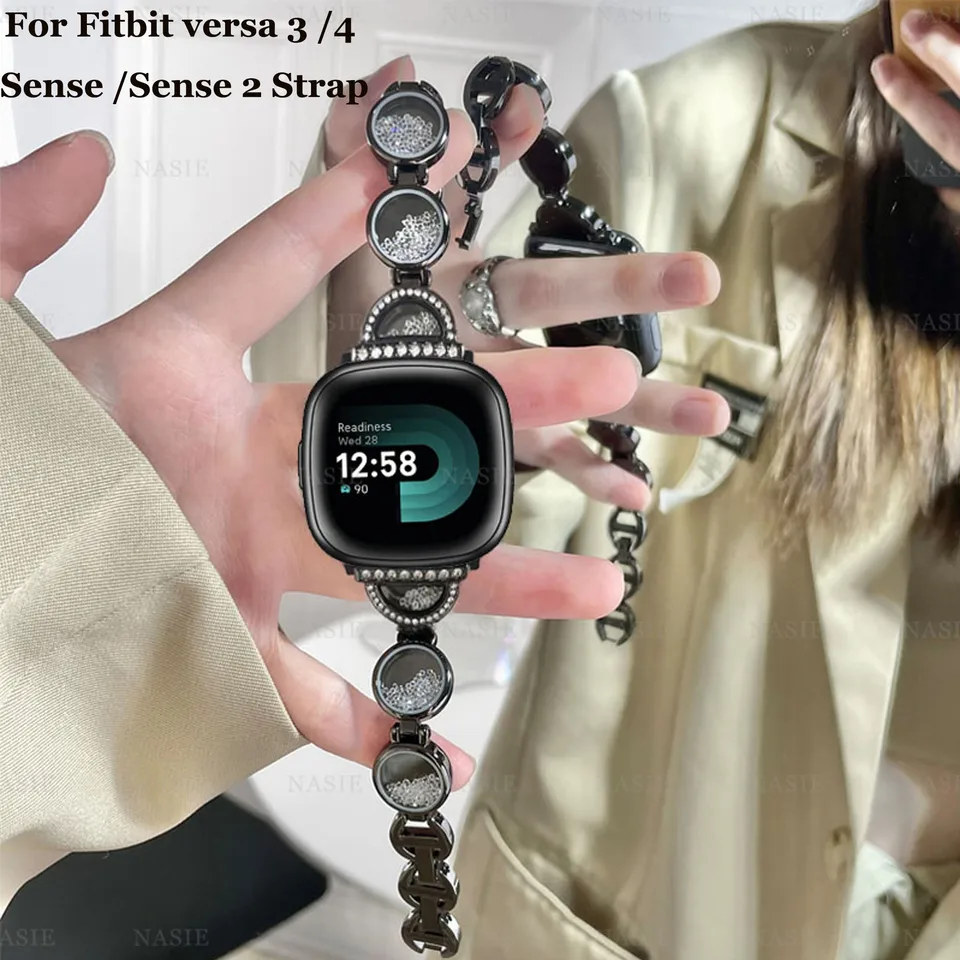 Luxusné ženské kovové remienok pre Fitbit Versa 3 / Versa 4 Forfitbit Sense / Sense 2