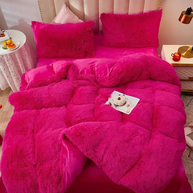 Luxusný 1ks Super Shaggy Soft Coral Fleece Teplý útulný prikrývka Mink zamatový prikrývka prikrývka prikrývka sada prikrývka