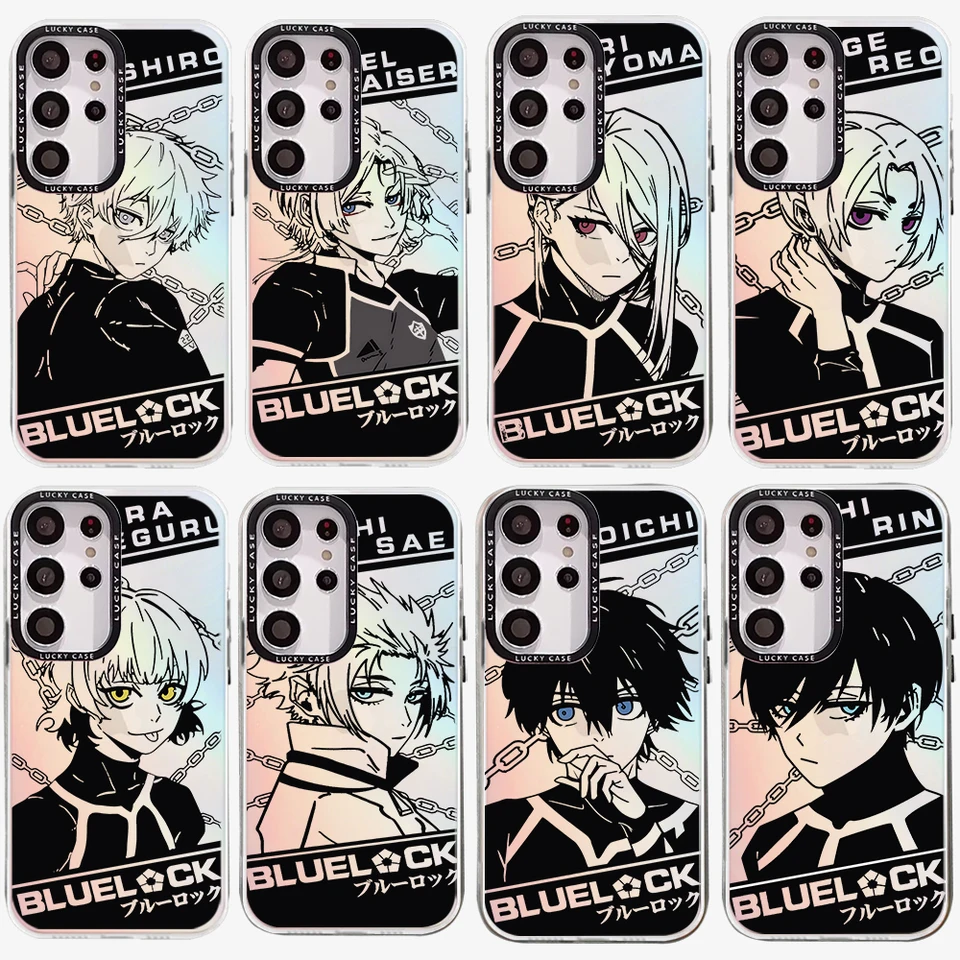 Luxusný anime modrý zámkový telefón pre puzdro pre Xiaomi Redmi 12c 10 10c 9A 9C 9t POZNÁMKA 12 11 10 8 7 Pro K40 A1 5G Matt Gradient Cover