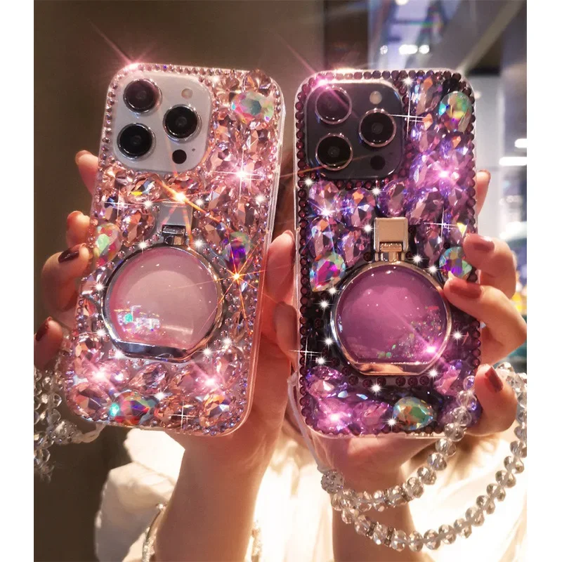 Luxusný blingový kryštál shinestone Puzdro, Diamond Design, Cover for Samsung Galaxy S24, S10, S20 Plus, S21 Fe, S22, S23, NO