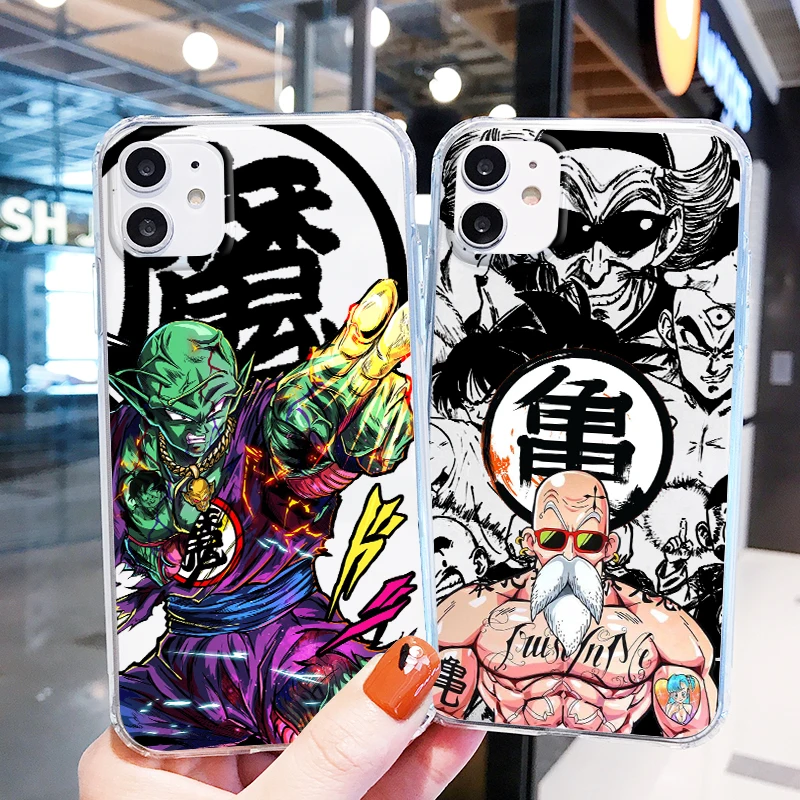 Luxusný D-Dragon Ball Saiyan pre iPhone 15 14 13 12 11 XS XR x 8 7 SE 6 PRO MAX PLUS MINI TRANSPArent Funda PASE