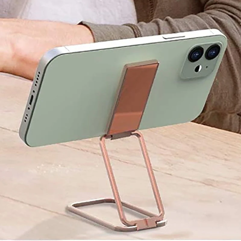 Luxusný držiak mobilných telefónov Kovový mobilný telefón stojan štvorcový 360 ° skladacia držiak na zliatinu prsteňa pre Samsung iPhone 14 15