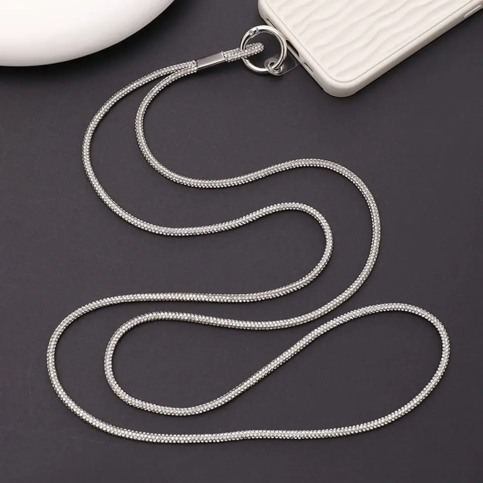 Luxusný kamienok telefón Lanyard Glitter Crystal Puzdro