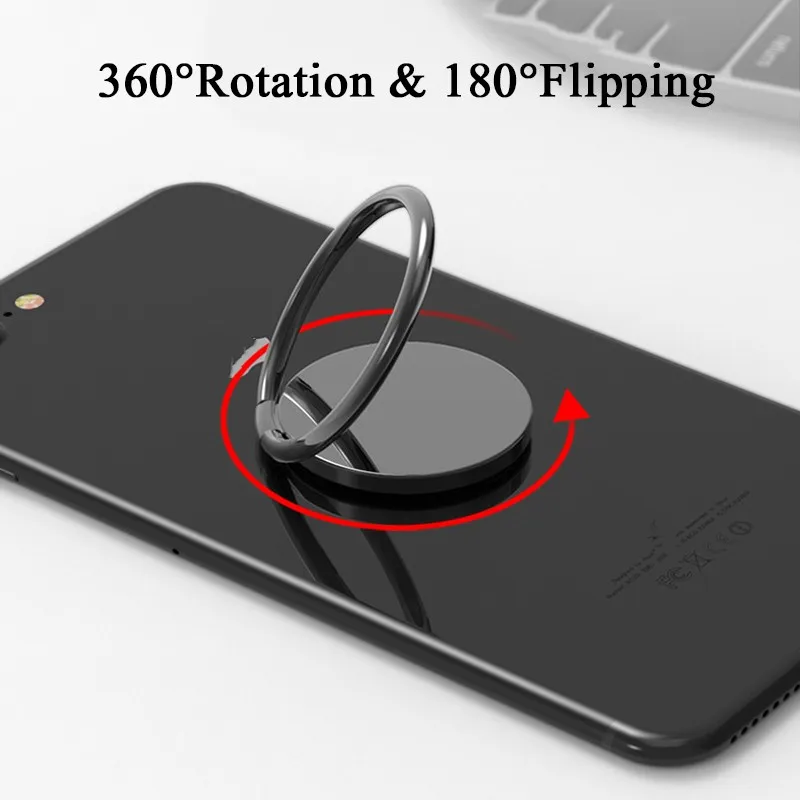 Luxusný kovový držiak mobilných telefónov Universal 360 stupňov rotácie prsteň držiak magnetického držiaka držiaka stojan