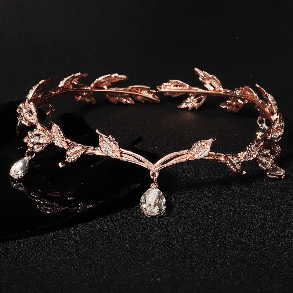 Luxusný krištáľový a kamienok Koruna Tiara Fairy Princess Headband Halloween Téma Party Heldpie kece Darčeky pre priateľov