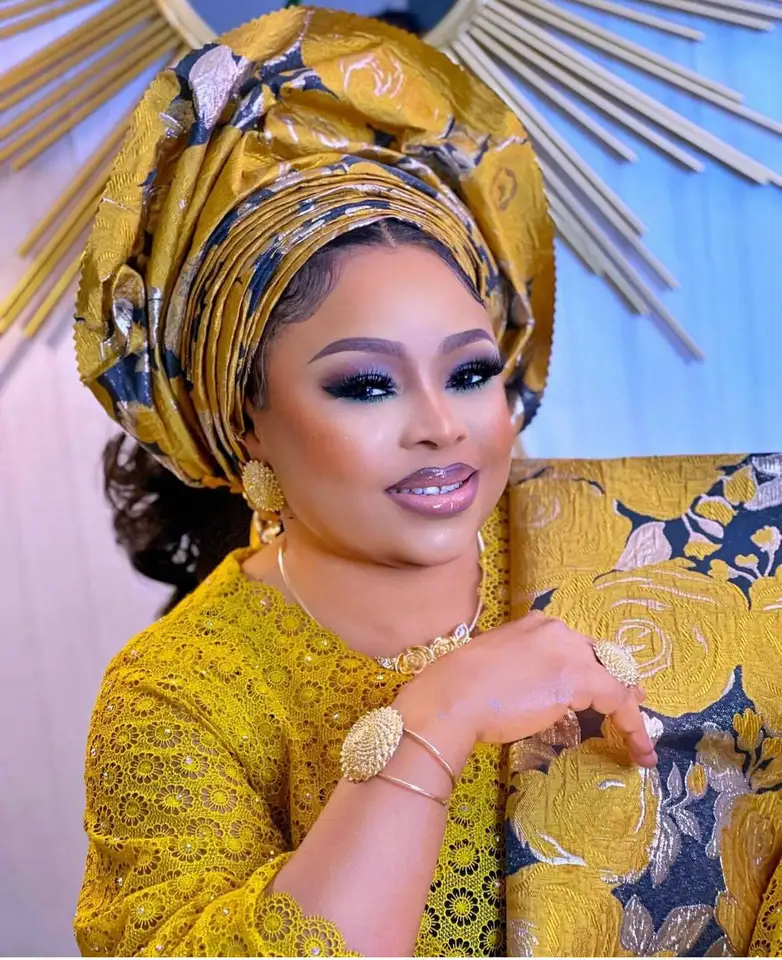 Luxusný lesklý africký 3D vyšívaný švajčiarska gele ipele Sego Headtie 2ks/taška nigérijská tradičná svadba ASO EBI HZ4-925-4