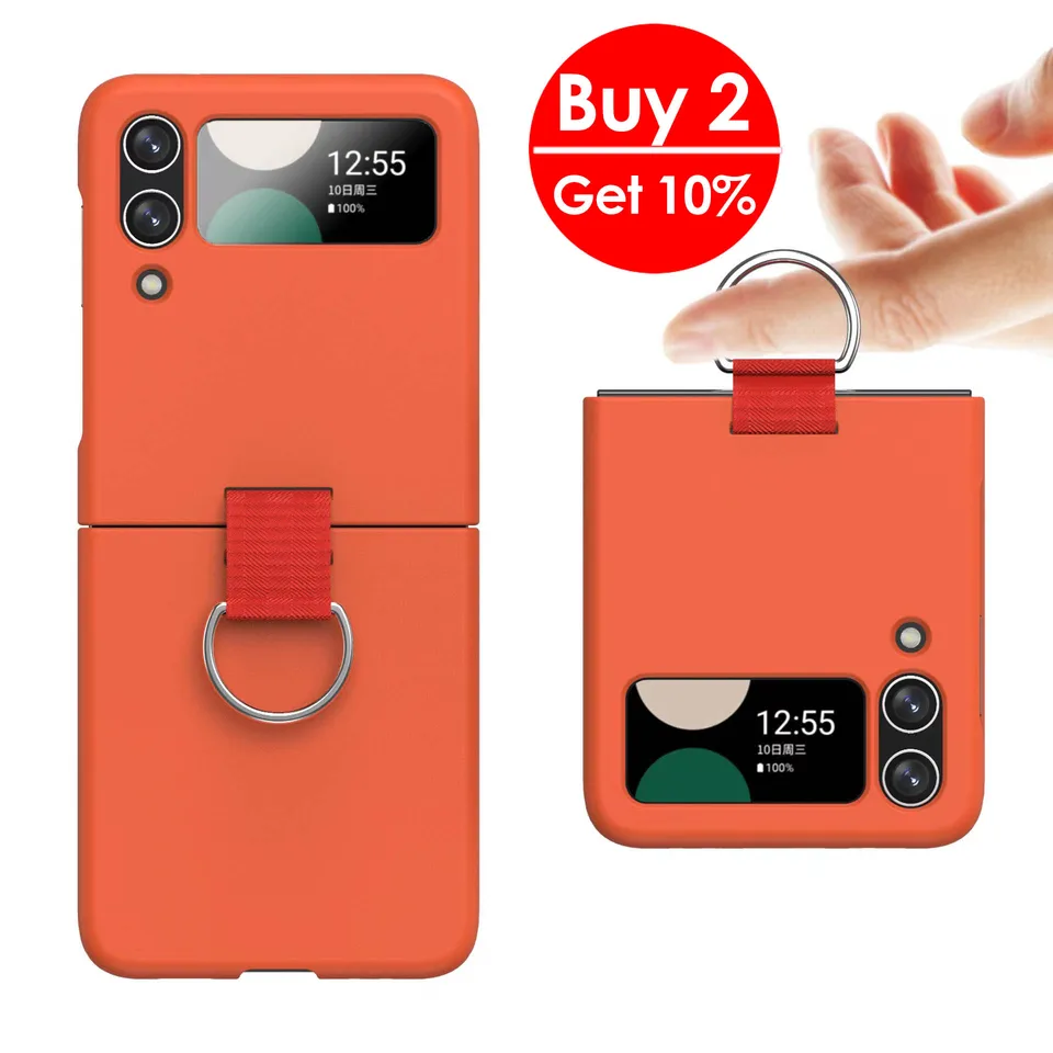 Luxusný matný pc brnenie prsteň prsteň pre rukoväte pre Samsung Galaxy Z Flip Zflip 6 5 4 3 Zflip6 Zflip5 Zflip4 Zflip3 Candy Funda Funda