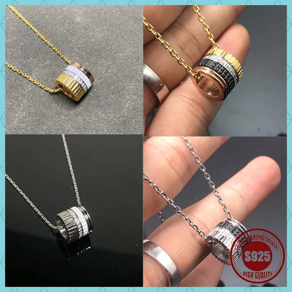Luxusný, módny, elegantný, prispôsobený, všestranný, butikový náhrdelník s rotačným diamantom vhodný na darček
