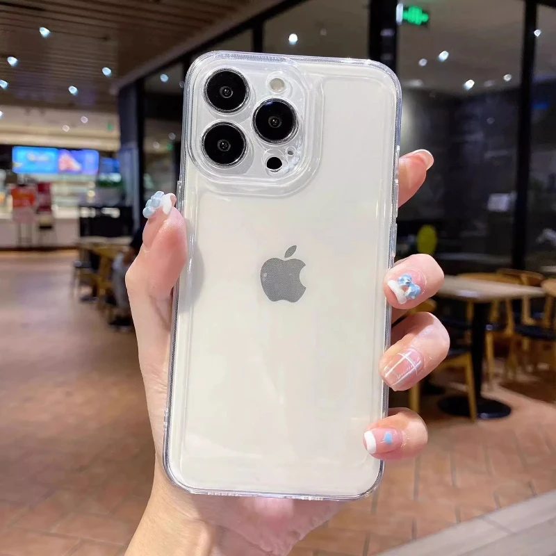 Luxusný nárazový priehľadný puzdro pre telefón pre iPhone 13 Pro Max 13Pro 13Promax Soft Cover