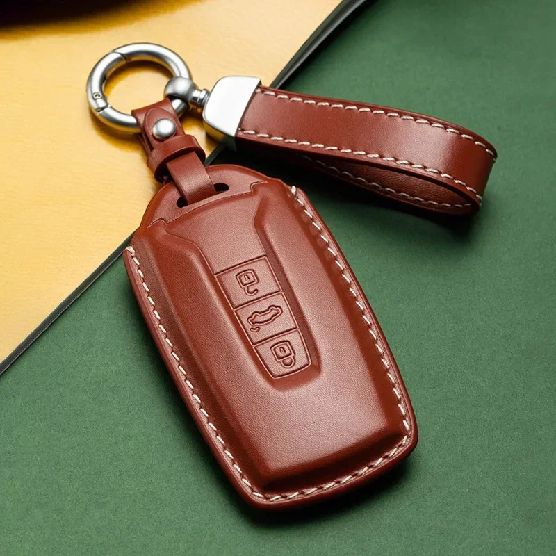 Luxusný obal na kľúčové vozidlá pre VW Volkswagen Touareg Case Originálne kožené automatické príslušenstvo