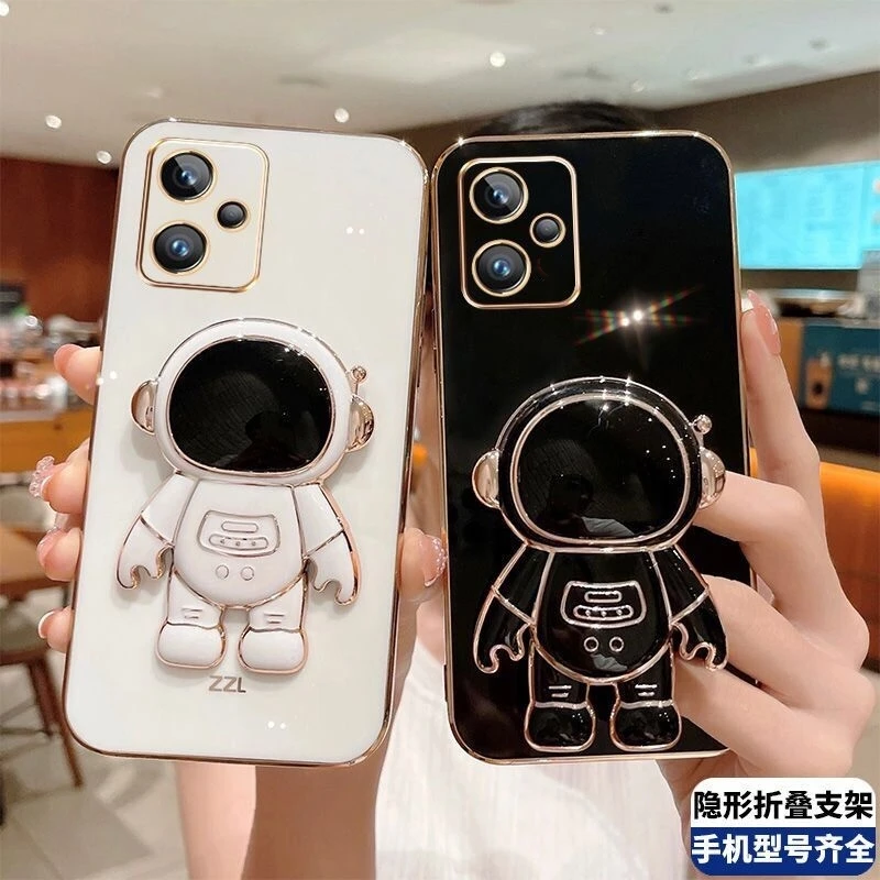 Luxusný puzdro astronauta pre OnePlus Nord CE 3 Lite CE3 N30 5G Štýlový roztomilý kryt telefónu 3D Kickstand Shell Soft Silicone Bumper