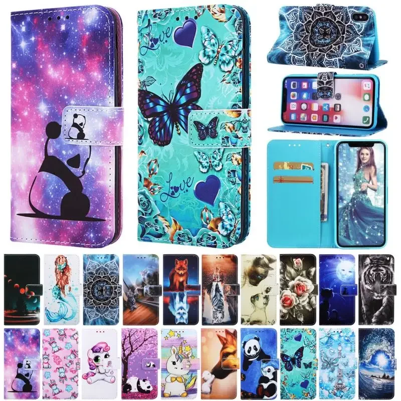 Luxusný puzdro pre Samsung Galaxy S20 Fe S21 Ultra S8 S9 S10 A20E A10 A20 A30 A30 A50 A32 A32 A42 A52 A72 5G A21S Kryt peňaženky D03D