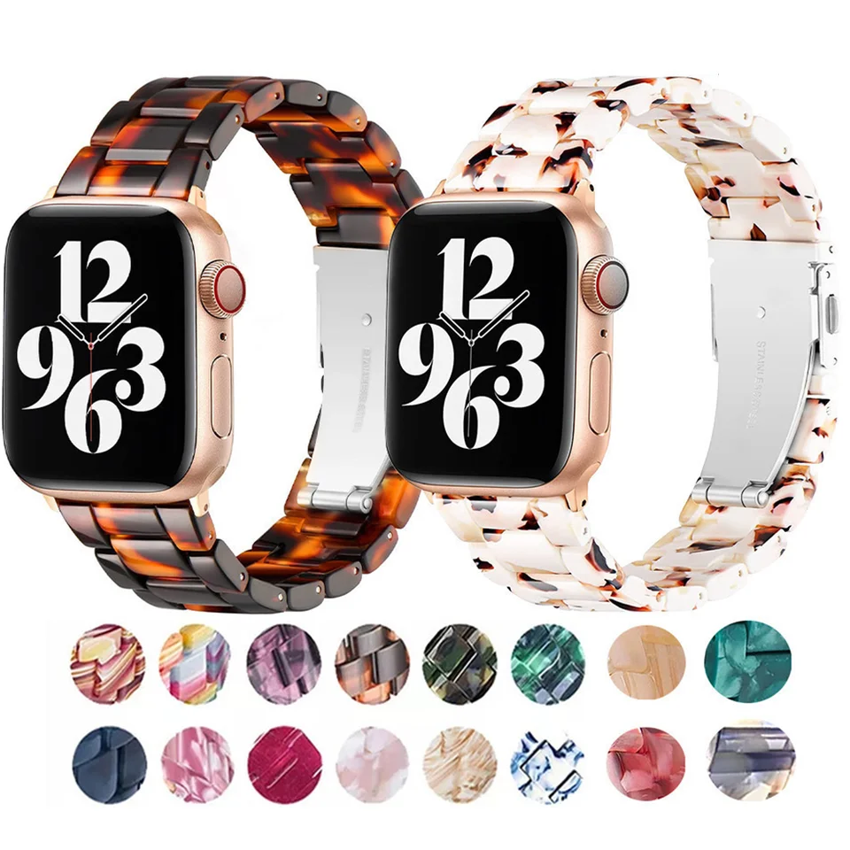 Luxusný remienok na živicu pre Apple Watch Ultra 2 pásmo 49 mm 45 mm 41 mm 44 mm 44 mm 38 mm 42 mm Link Series 9 7 8 6 SE 5 4 3