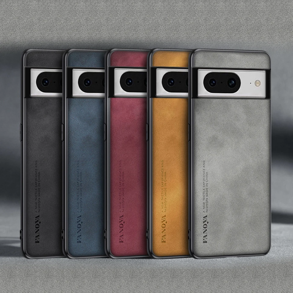 Luxusný retro kožený kryt matný telefónny puzdro pre Google Pixel 8 Pro 8a 6 Pro 6a Hard Back Case pre Google Pixel 9 Pro 9a 7 Pro 7a