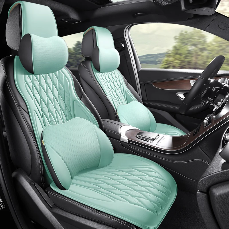 Luxusný univerzálny kožený kožený autosedačky pre BMW X3 E91 E92 F31 Audi A6 C6 Opel Astra H Peugeot 407 Interiérové ​​príslušenstvo