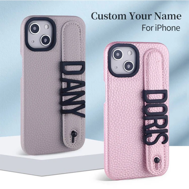 Luxusný vlastný list kožený telefón Pase personalizovaný náramok kovový list Čierne zlato iPhone16 15 14 13 12 11Promax 16Plus