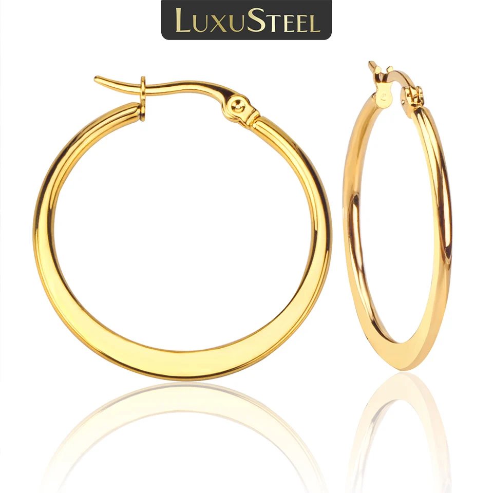 Luxusteel z nehrdzavejúcej ocele náušnice Ženy Jednoduché geometrické malé okrúhly štvorcový tvar srdca kovový ženský náušnice šperky