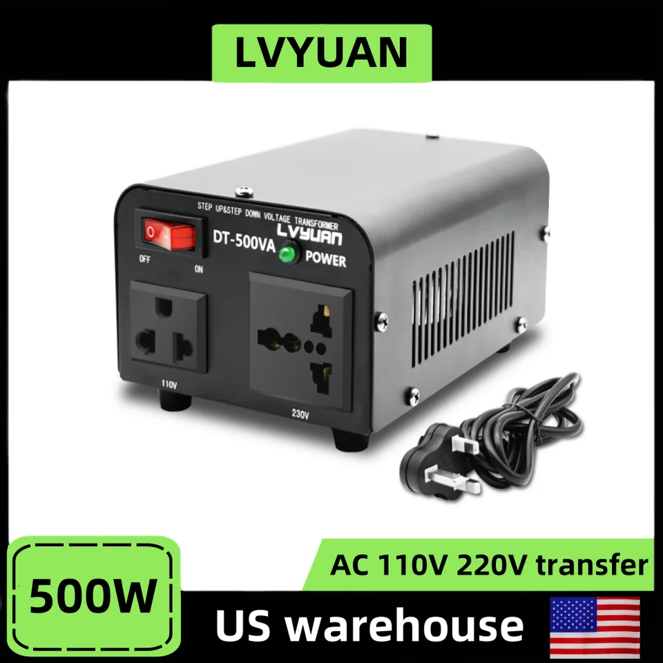 LVYUAN Voltage Transformer 800W Universal & US Socket AC110V a 220V Miner ValtAge Miner použiteľné pre viacero krajín