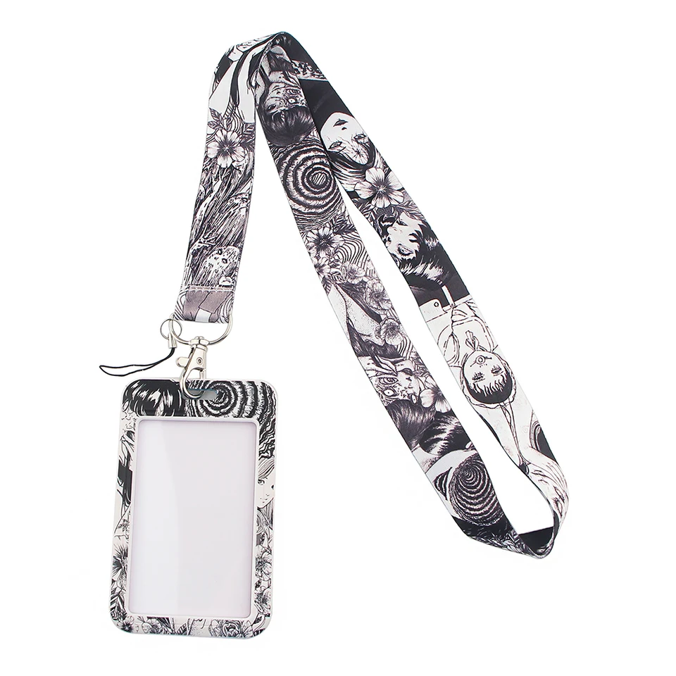 LX518 Anime Charm Girl Držiteľ kariet Lanyard krk popruh lano pre kľúče ID mobilného telefónu držiteľ držiaka kľúča Klávesové kľúče lariat darčeky