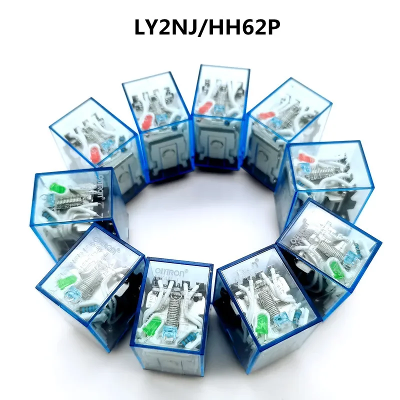 LY2NJ HH62P HHC68A-2Z VŠEOBECNÉ ELEKTRONICKÉ MICROMAGNETICKÉ RELE LED žiarovka 10A 8 PIN COIL DPDT DC12V 24V AC110V 220V