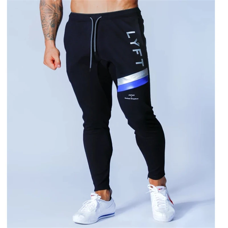 Lyft Stretch Pants Pánske tepláky Prevádzajúce športové joggingové nohavice Men nohavice Trackset Gym Fitness Fitness Kulturista