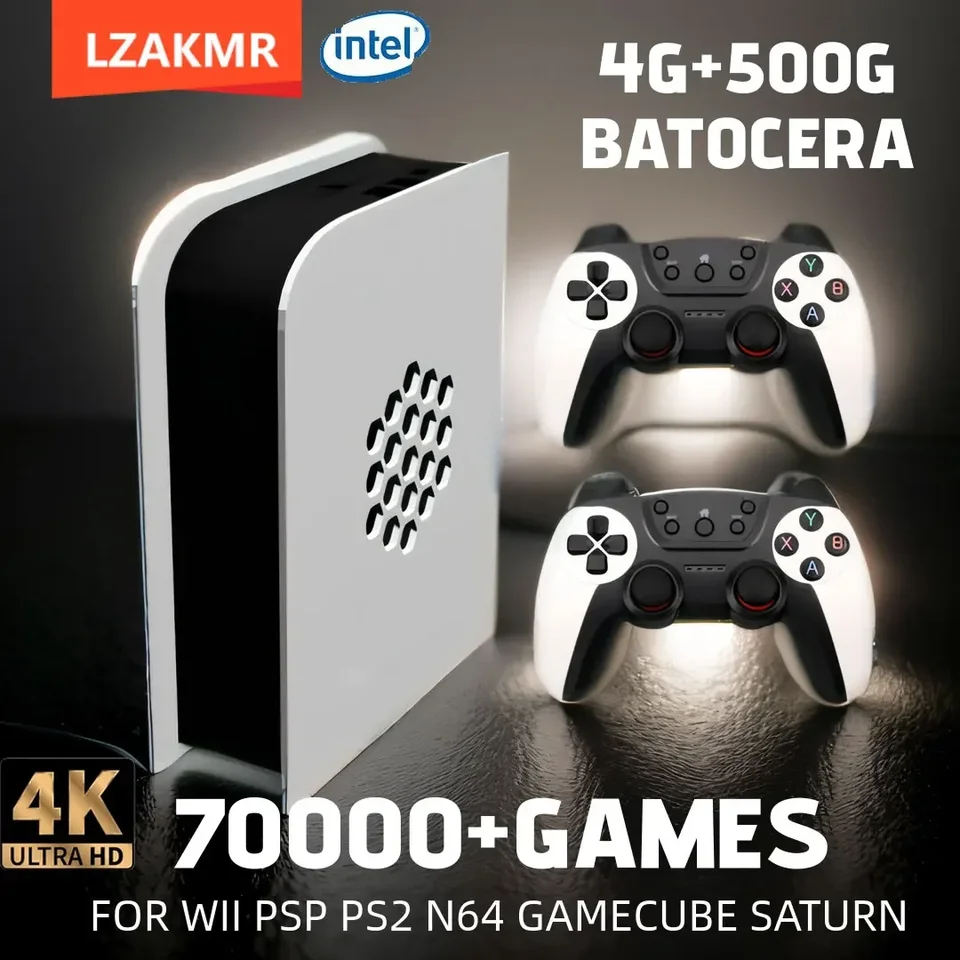 LZAKMR 60+Emulátory 500 GB retro herná konzola M15 Batocera 3865U 70000+hry pre Wii PS2 PSP GameCube N64 Wireless Ruck Ruck