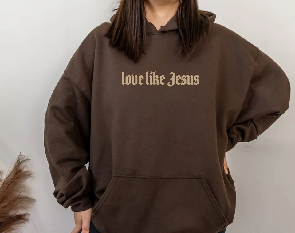 Láska ako Ježiška mikiny Jeseň Zimná kresťanská biblia Men Ženy Hip hop pullover Pohodlné fleece hrubé teplé mikiny