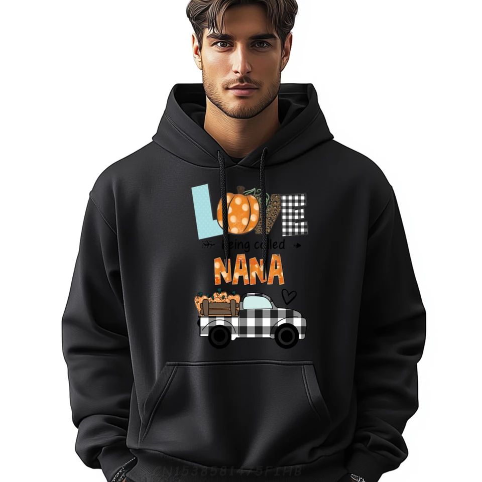 Láska, ktorá sa volá Nana Pumpkins Truck Fall Halloween Mikiny Mikiny grafické tričko Nový rok Pullover