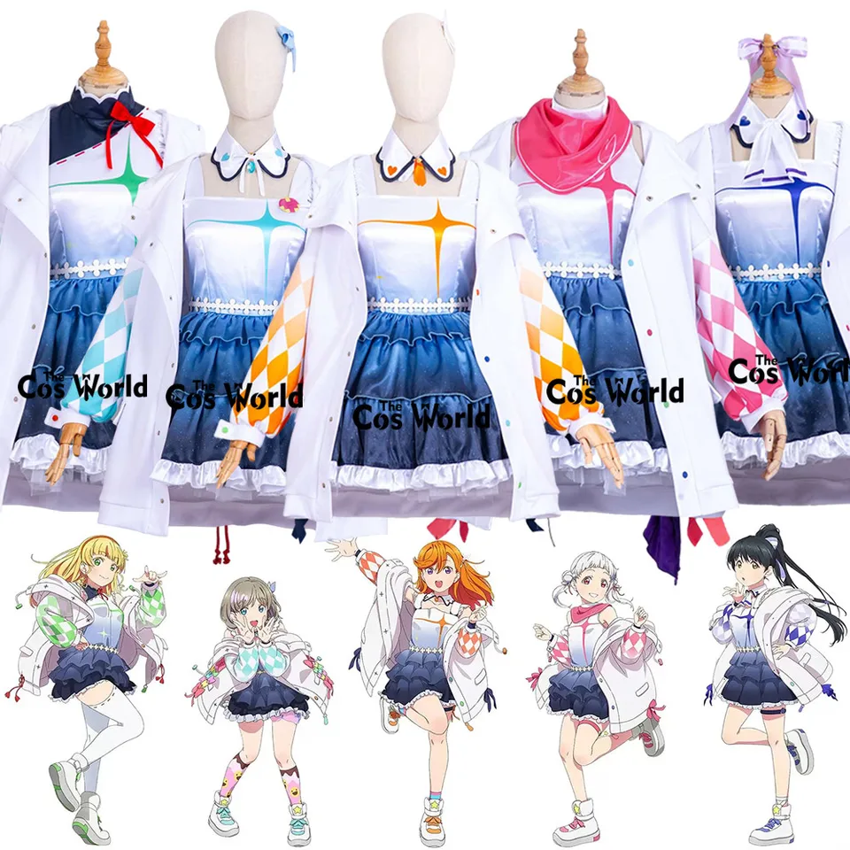 Láska Live Superstar Liella Shibuya Kanon Tang Keke Arashi Chisato Heanna Sumire Hazuki Ren Outfits Anime Cosplay kostýmy