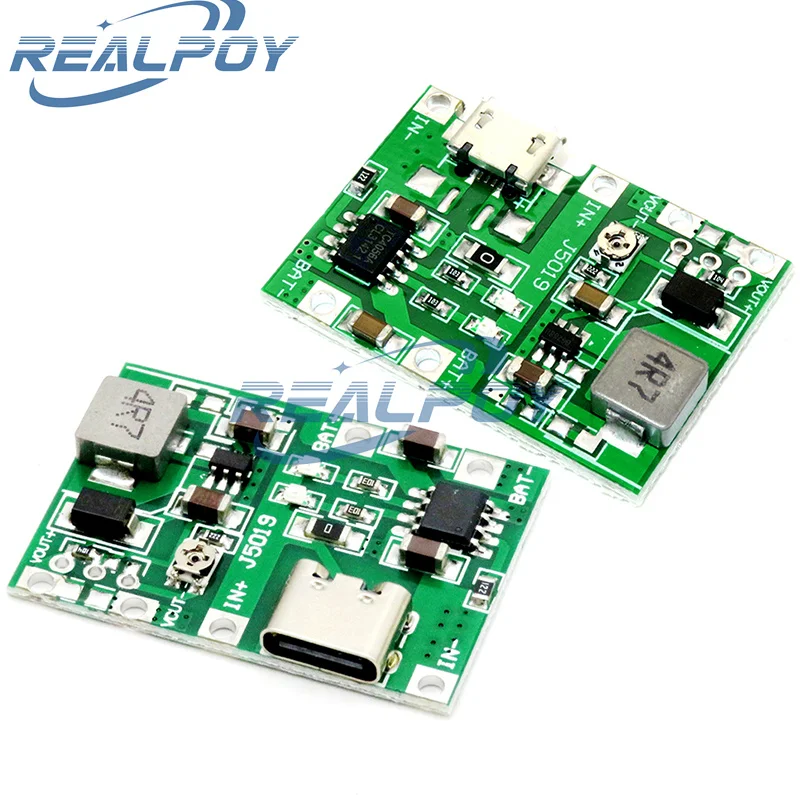 Lítium Li-Ion 18650 3,7V 4.2V nabíjačka batérií DC-DC Step Up Boost Modul TP4056 DIY Kit
