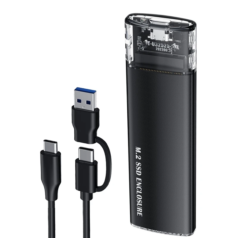 M.2 2280 2260 2242 SSD NVME PCIE NGFF SATA DUAL protokol USB TYPE C PCI-E M2 SSD Externý kryt pevného disku pevného disku