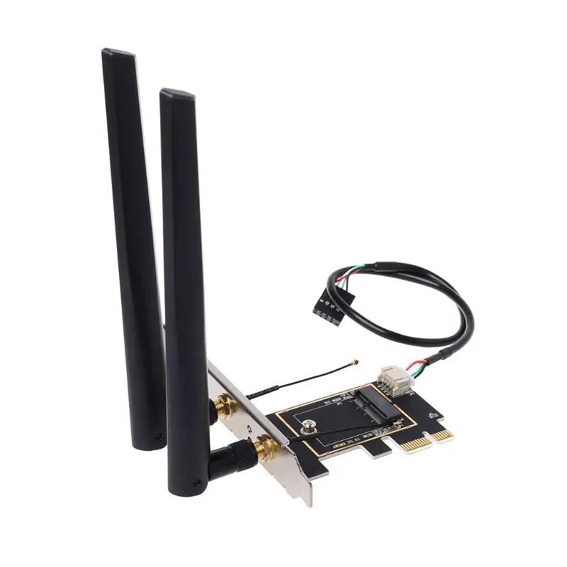 M.2 NGFF na PCI-E Converter Desktop Wireless WiFi Bluetooth kompatibilné