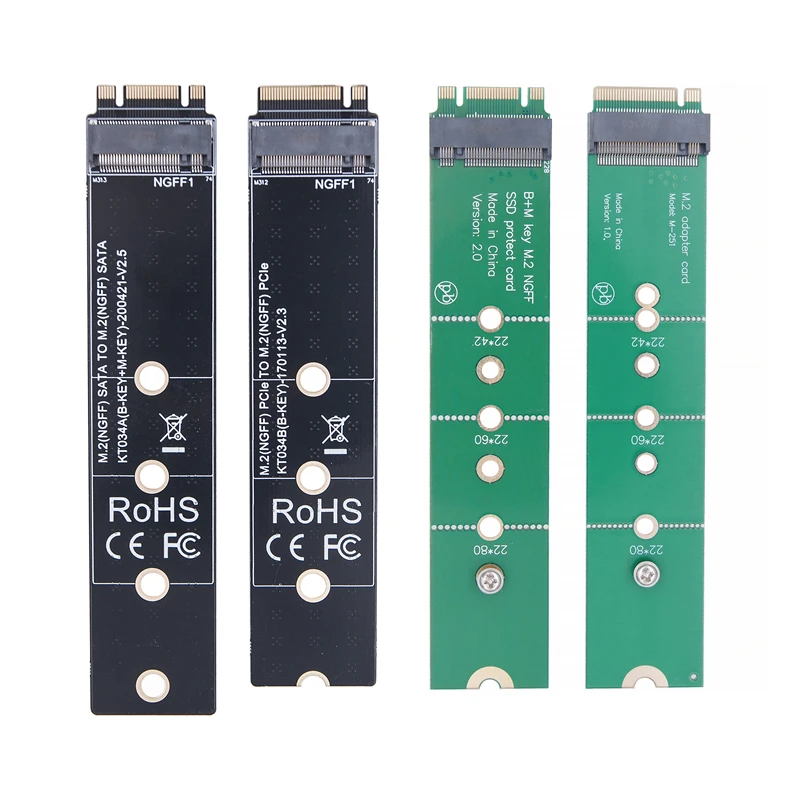 M.2 NGFF NVME AHCI PCIe Interface Riser Card Muž do ženy M2 SSD Testovacia karta testu B+M/M Slot Slot Doska