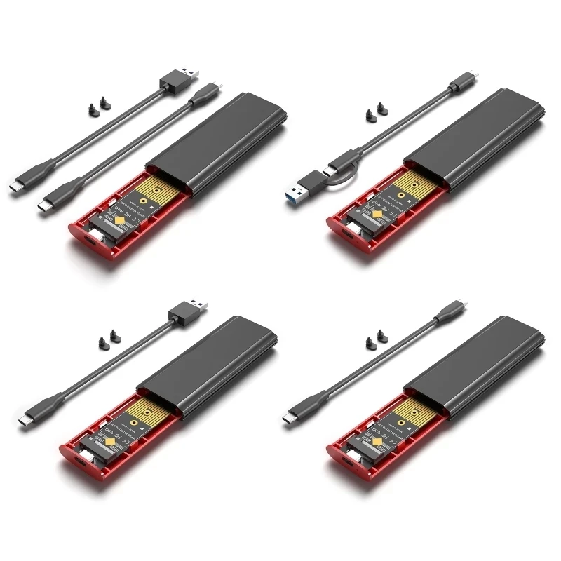 M.2 NVME SSD CONSTROSURE Adapter bez nástrojov USB C 3.1 Thunderbolt 3 10 GB NGFF SATA PCIE M-KEY pre 2230 2242 2260 2280 DUUL Protokol