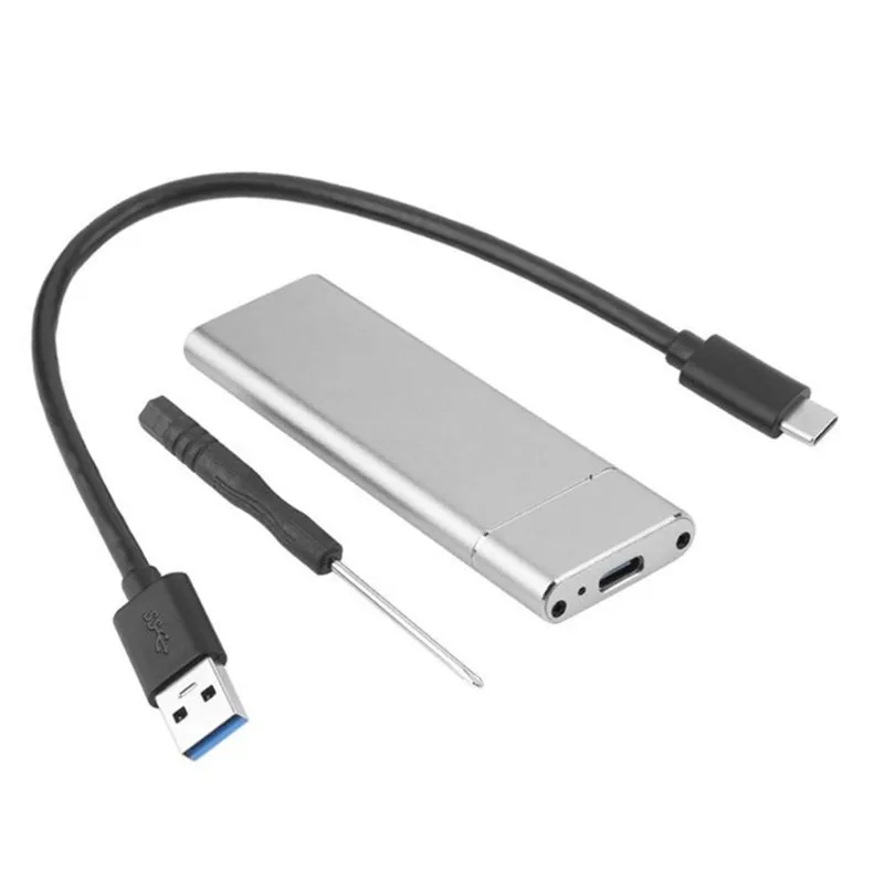 M.2 SSD Case USB 3.1 až M.2 NGFF SSD CONFORZURE Box SSD Case, SATA Externý prípad USB Adapter UASP SuperSpeed ​​pre 2242 2260 2280