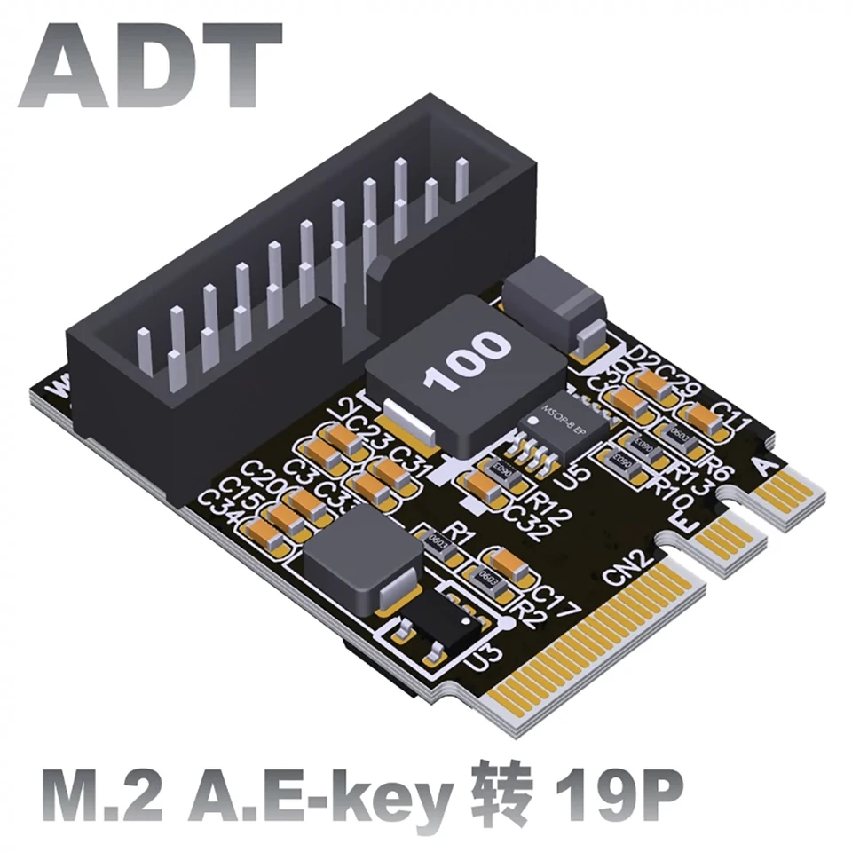 M.2 WiFi AE kľúč k USB 3.0 19p/20p Karta adaptéra základného panela pre M.2 2230 A+E Key SSD pre USB Wireless Network Card karta