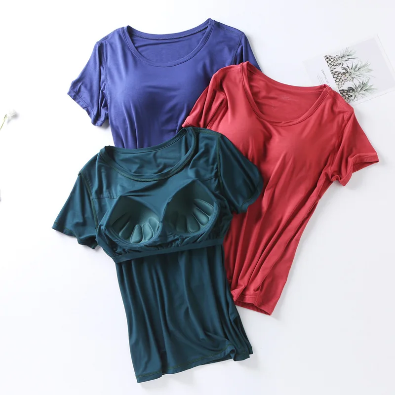 M-4xl Modálne pohodlné spánkové košele pre ženy krátke rukávy One Publice Pychamas Tops Tops Pat