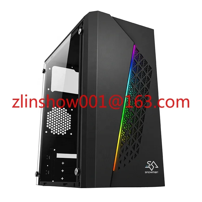 M-ATX Mid Tower Computer Case PC Cabinet Vlastný stolný počítač puzdro veža Gaming PC puzdro