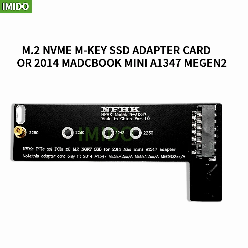 M KEY NVME M2 SSD na použitie Mac MINI 2014 A1347 MEGEN2 MEGEM2 Megeq2 Adapter PCI Express NGFF 760P 600P Riser Card Card