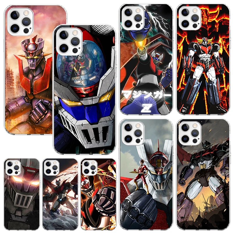 M-Mazinger Z anime telefónny puzdro pre iPhone 16 15 14 13 Pro Max 12 Mini 11 x XR XS 7 Plus 8 + SE 2020