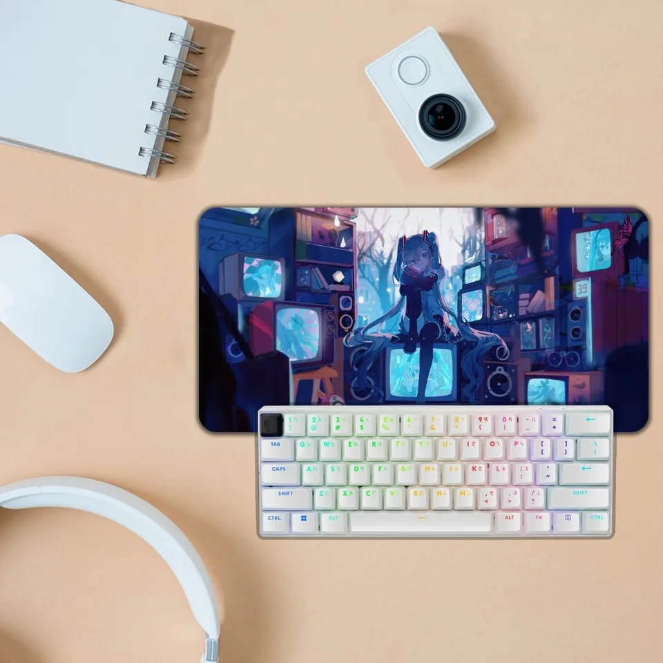 M-miku-cool-h-hatsune myš podložka non-šmykľavka Lockedge Office Student Hering Zhustený veľký vankúš na písanie