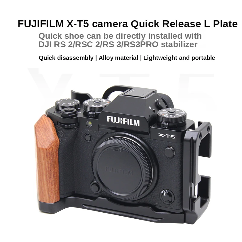 M-REMOTE FUJIFILM XT5 Rýchlo uvoľnenie l Plate držiak držiaka ruky ruku pre Fuji XT5 GRIP CAMERA PRE ARCA SWISS TROD HLAID