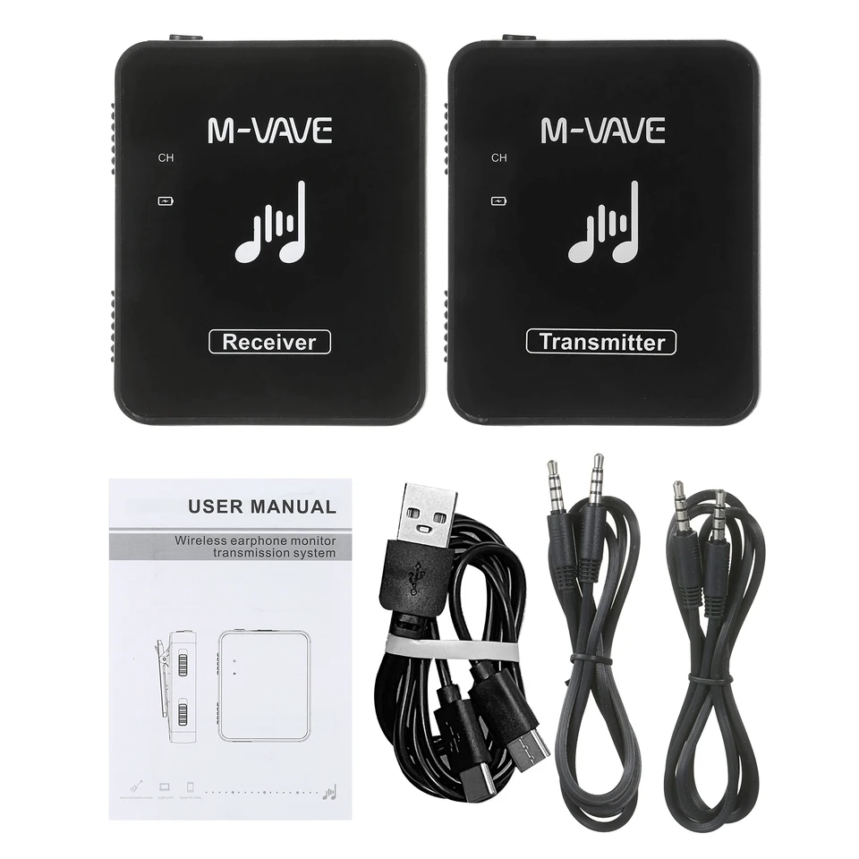 M-VAVE WP-10 Wireless Audio System Serfon Monitor bezstratového prenosu stereofónny mono rekordér Čížiaci prijímač vysielača