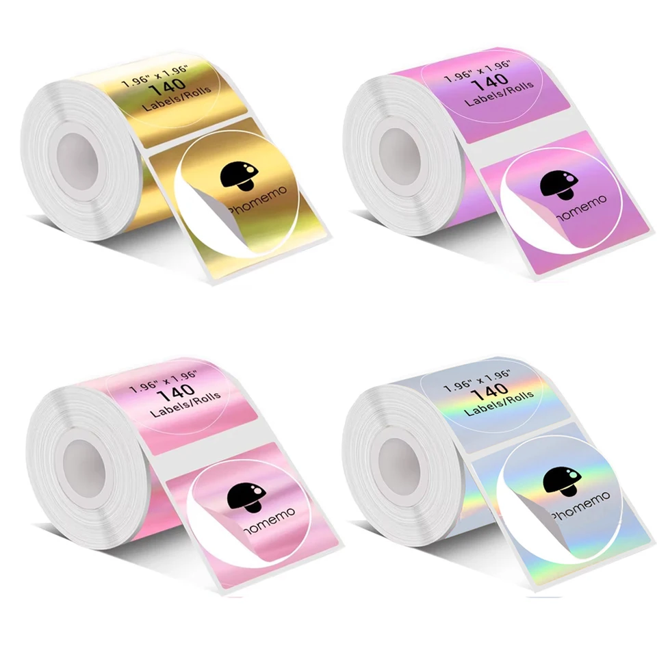 M110 laserová farebná tepelná lepidlá Roll Gold Laser Termálny papier kompatibilný pre Phomemo M110 M220 M200 M120 E210 Výrobca