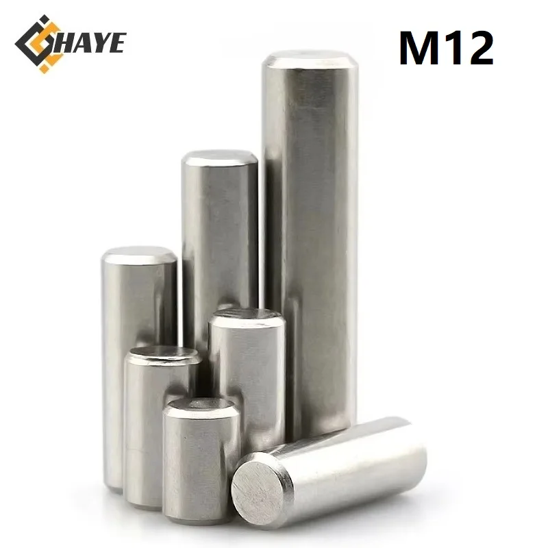 M12 valcový lokalizačný kolík 304 Nerezová oceľová pevná ihlová valček 12 mm x 20 30 40 50 60 70 80 100 mm