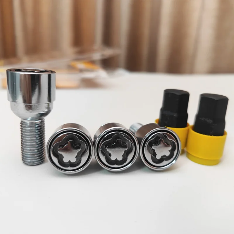 M14x1,5 M14 4bolts+2Keys loptové sedadlá Bezpečnosť proti krádeži automatického automobilového kolies