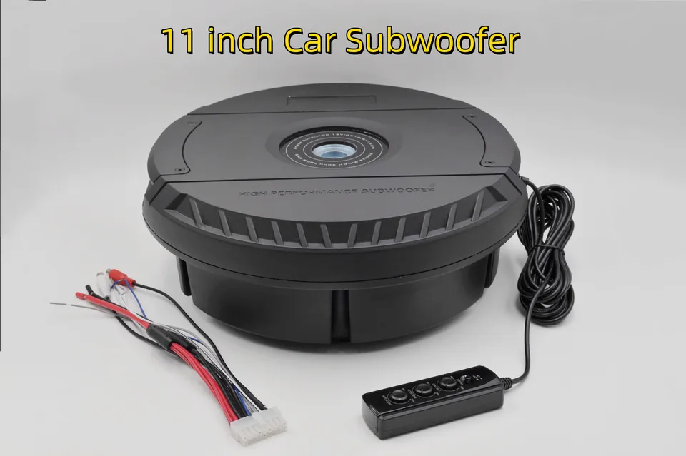 M2 Audio Car Subwoofer Trieda AB Power Zosilňovač basové reproduktory Hliníková skrinka aktívny sub woofer Inštalácia na náhradné zvukové pneumatiky