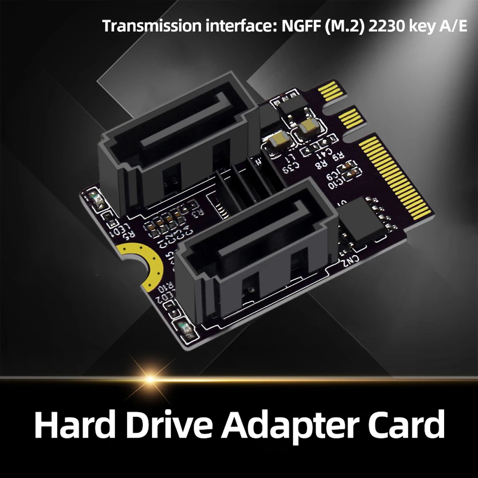 M2 až SATA3.0 Expanzívna karta PCI-E3.0 Kľúč A + E WiFi M.2 na kartu prevodníka SATA bez inštalácie ovládača JMB582 pre PC